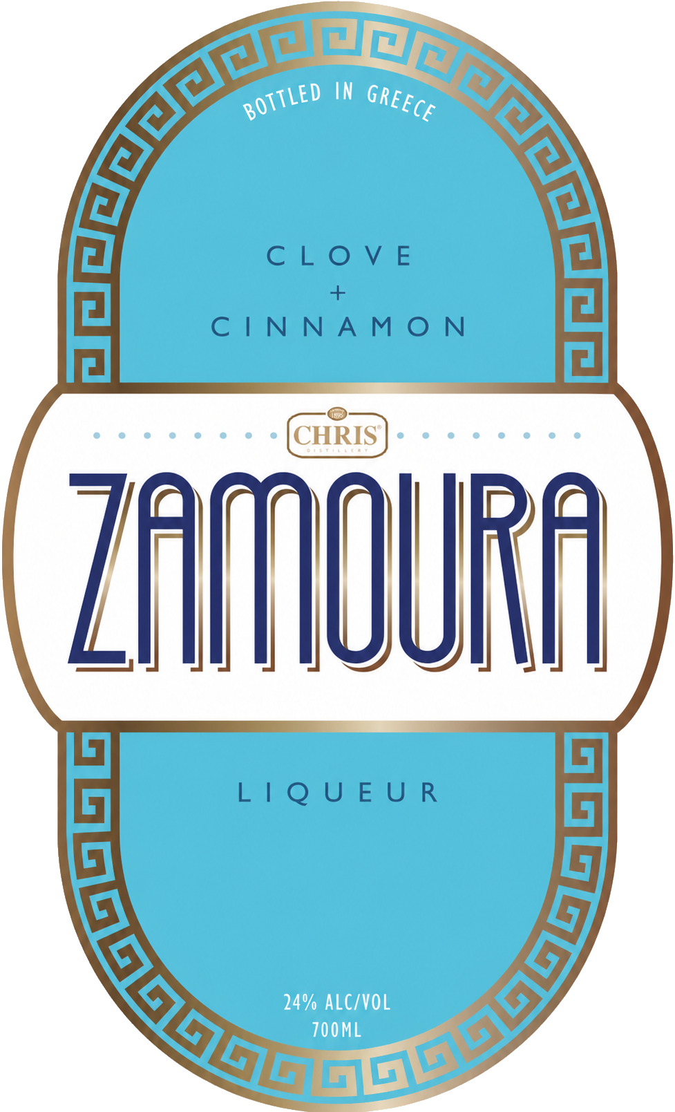 Zamoura cinnamon and clove liqueur bottle